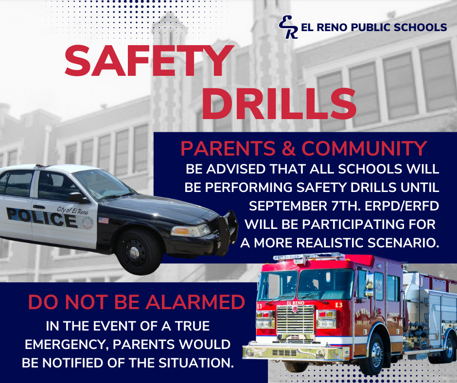 Safety drills will be happening between now and Sept. 7th